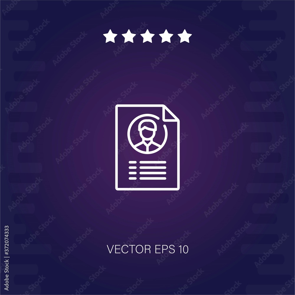 curriculum vector icon modern illustration curriculum vector icon modern illustration