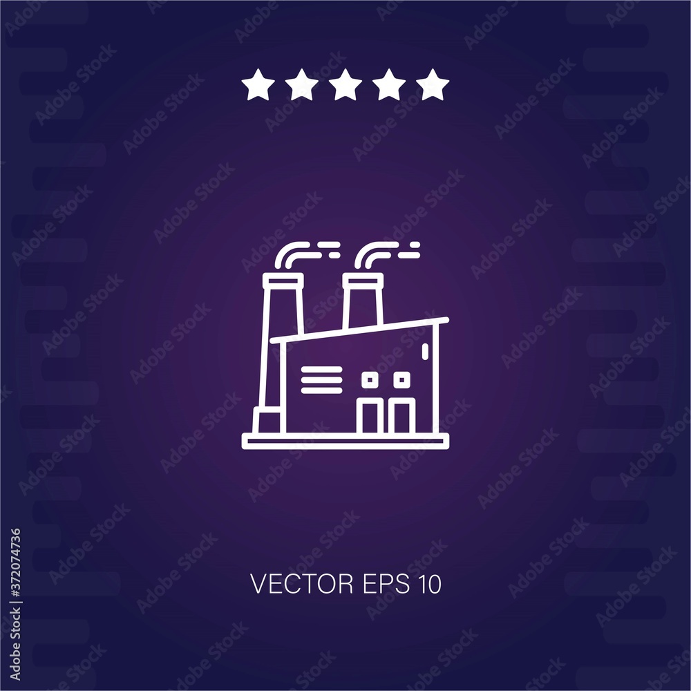 power plant vector icon modern illustration
