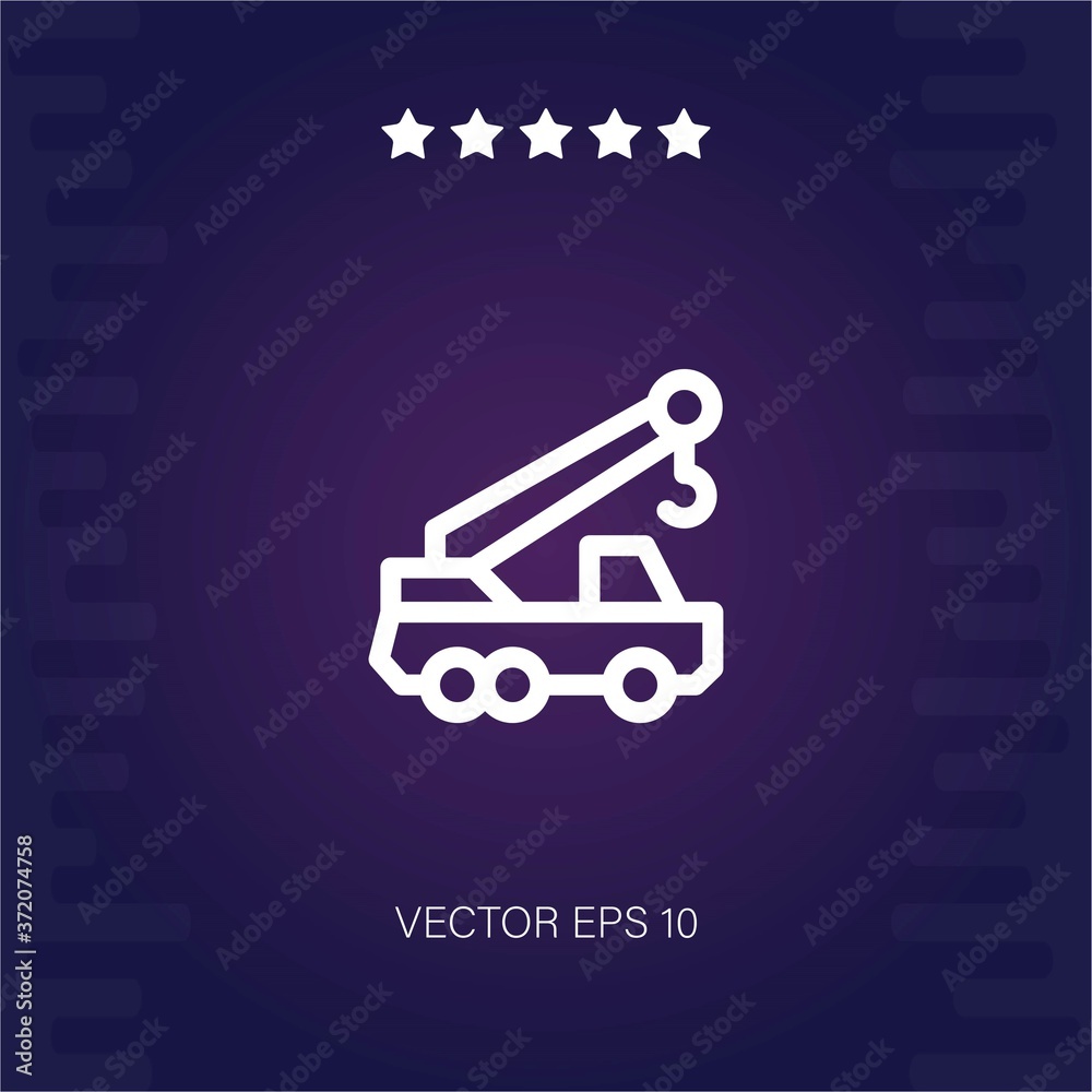 crane truck vector icon modern illustration crane truck vector icon modern illustration