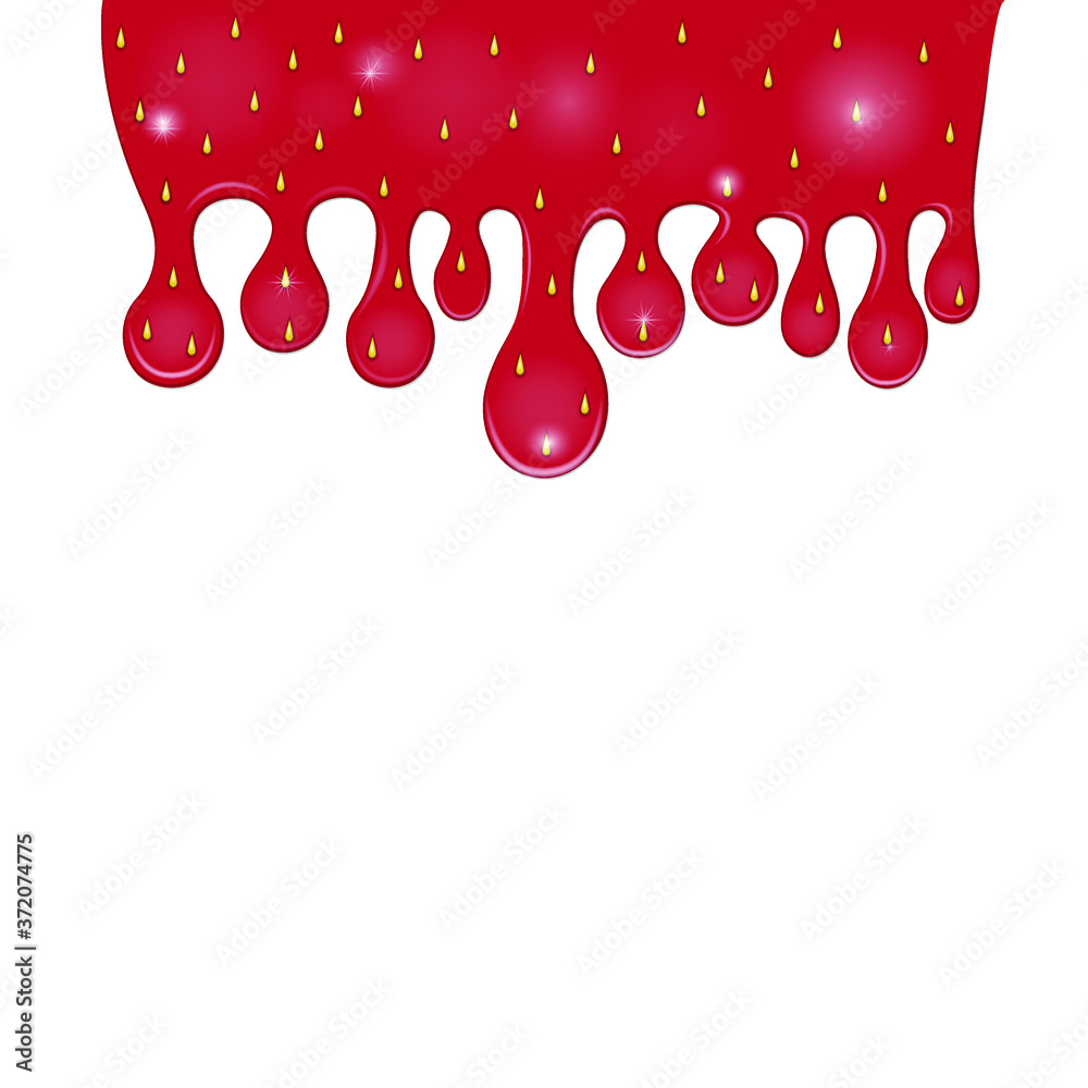 strawberry jam dropping. sweet border