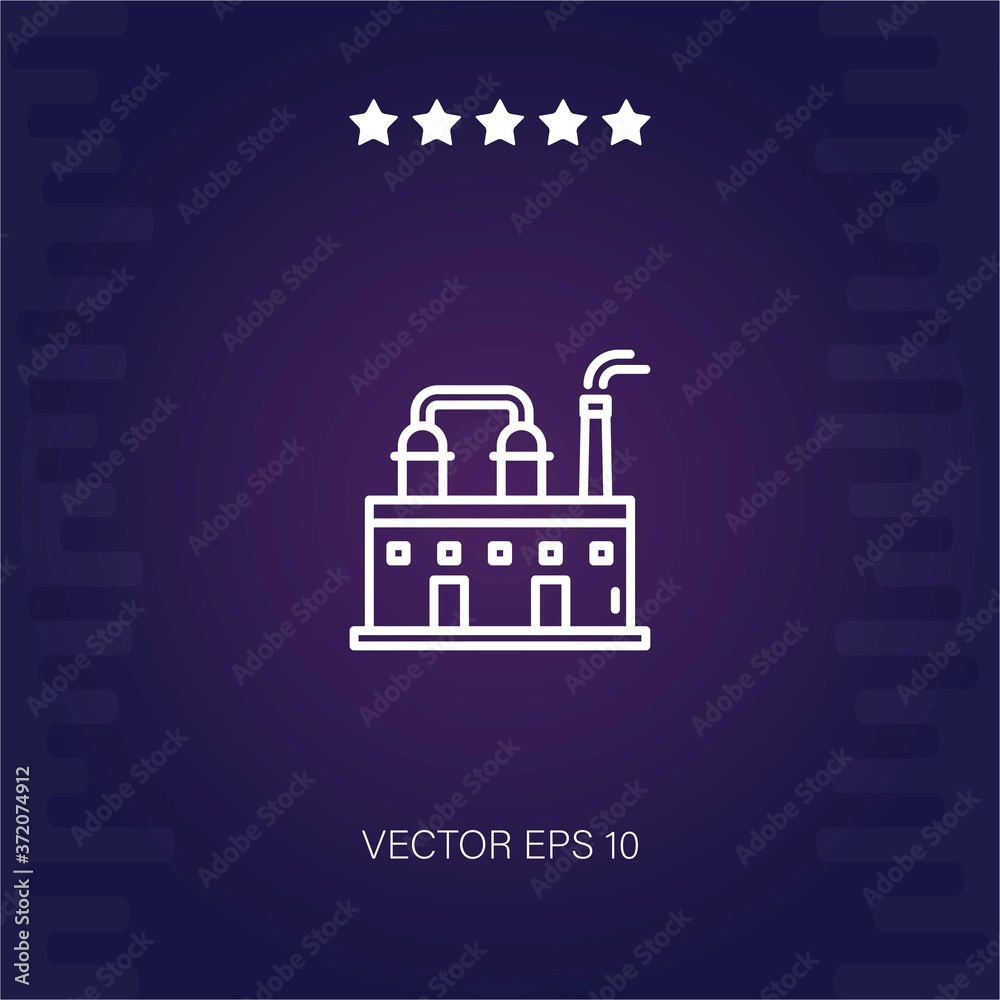 refinery vector icon modern illustration