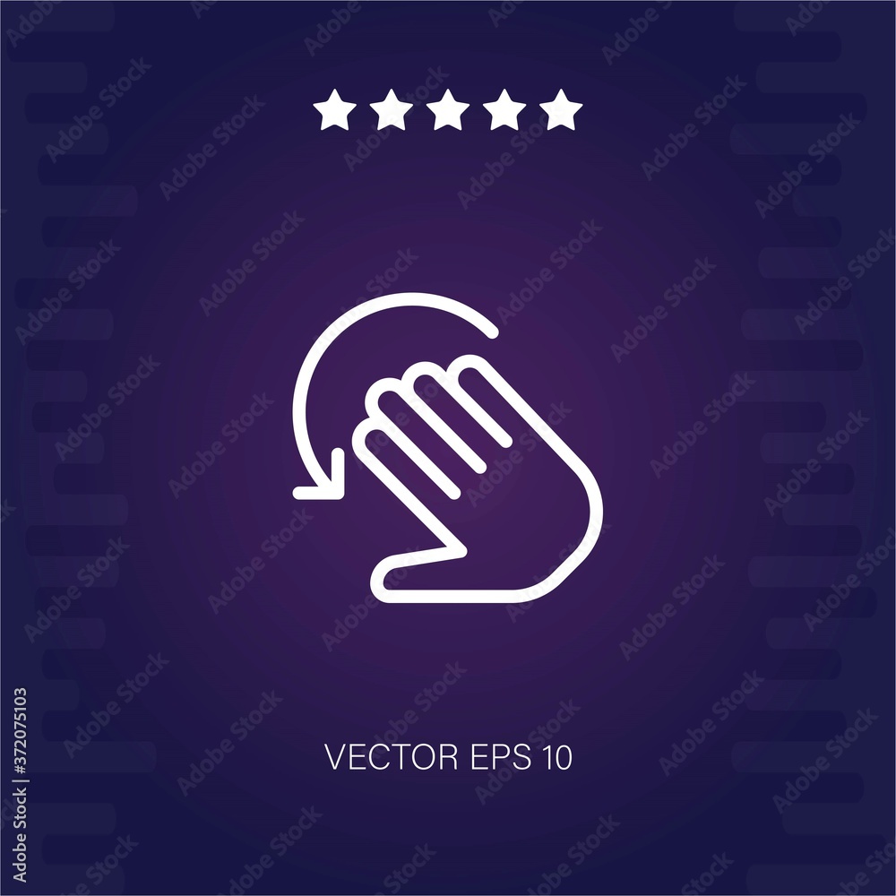 Obraz premium rotate vector icon modern illustration