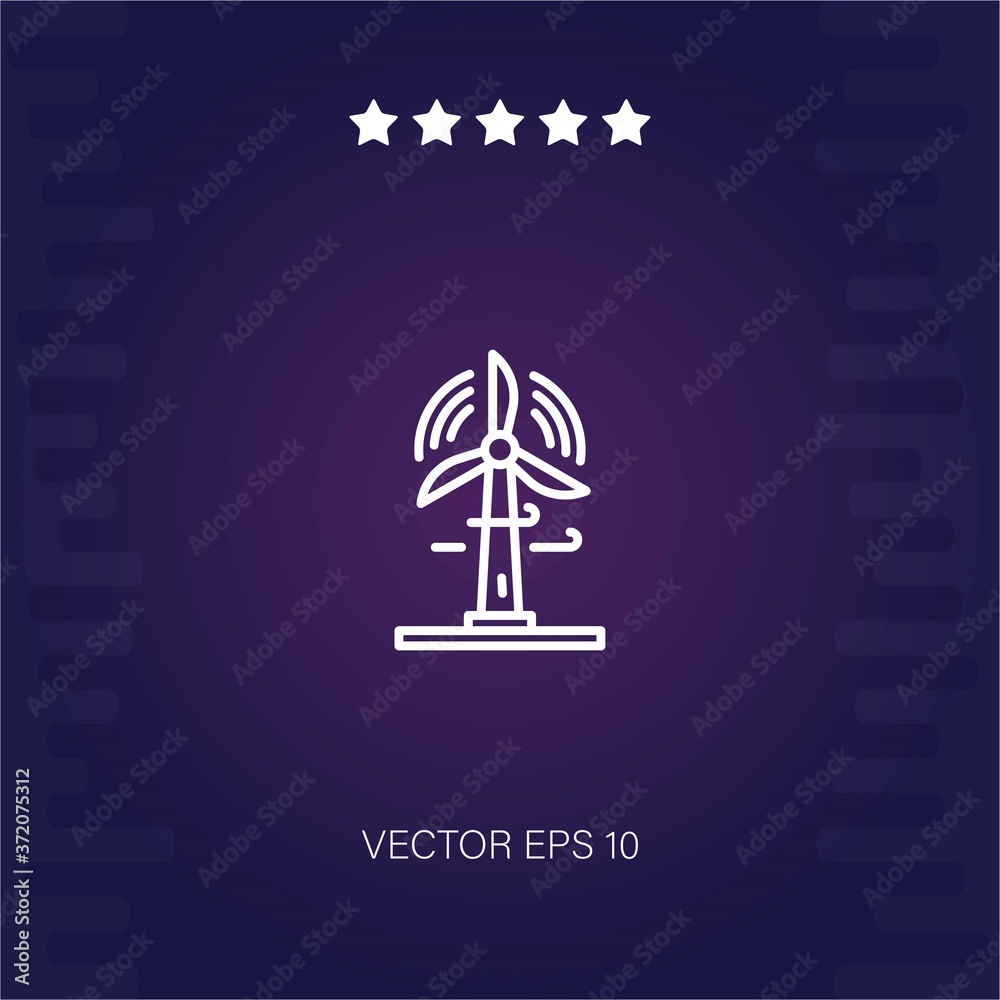 wind power vector icon modern illustration wind power vector icon modern illustration