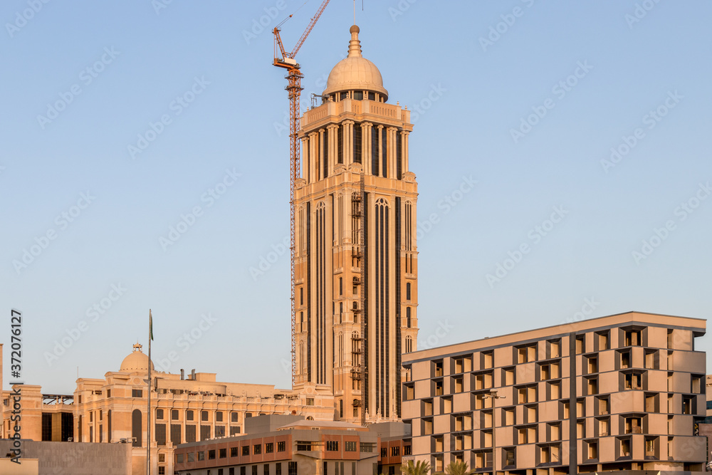 Giant buildings in Riyadh, the capital of the Kingdom of Saudi Arabia