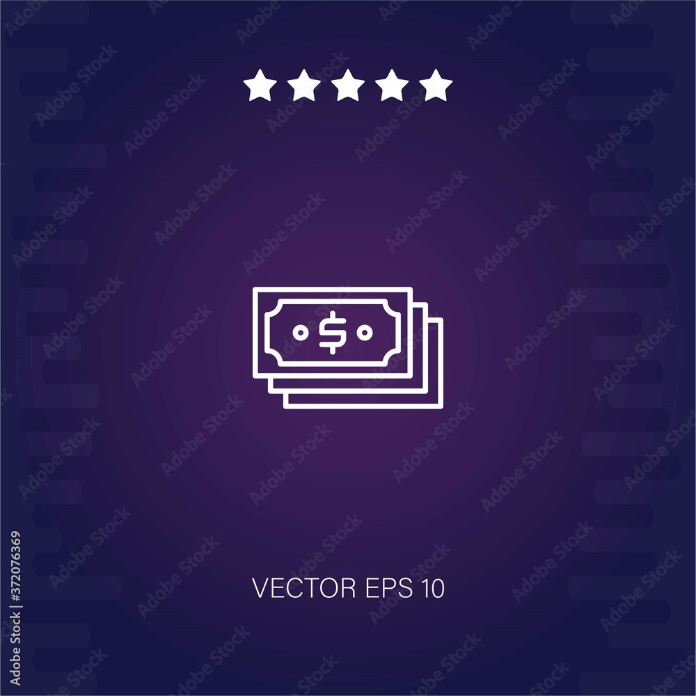 cash vector icon modern illustration cash vector icon modern illustration