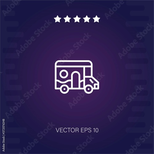 caravan vector icon modern illustration