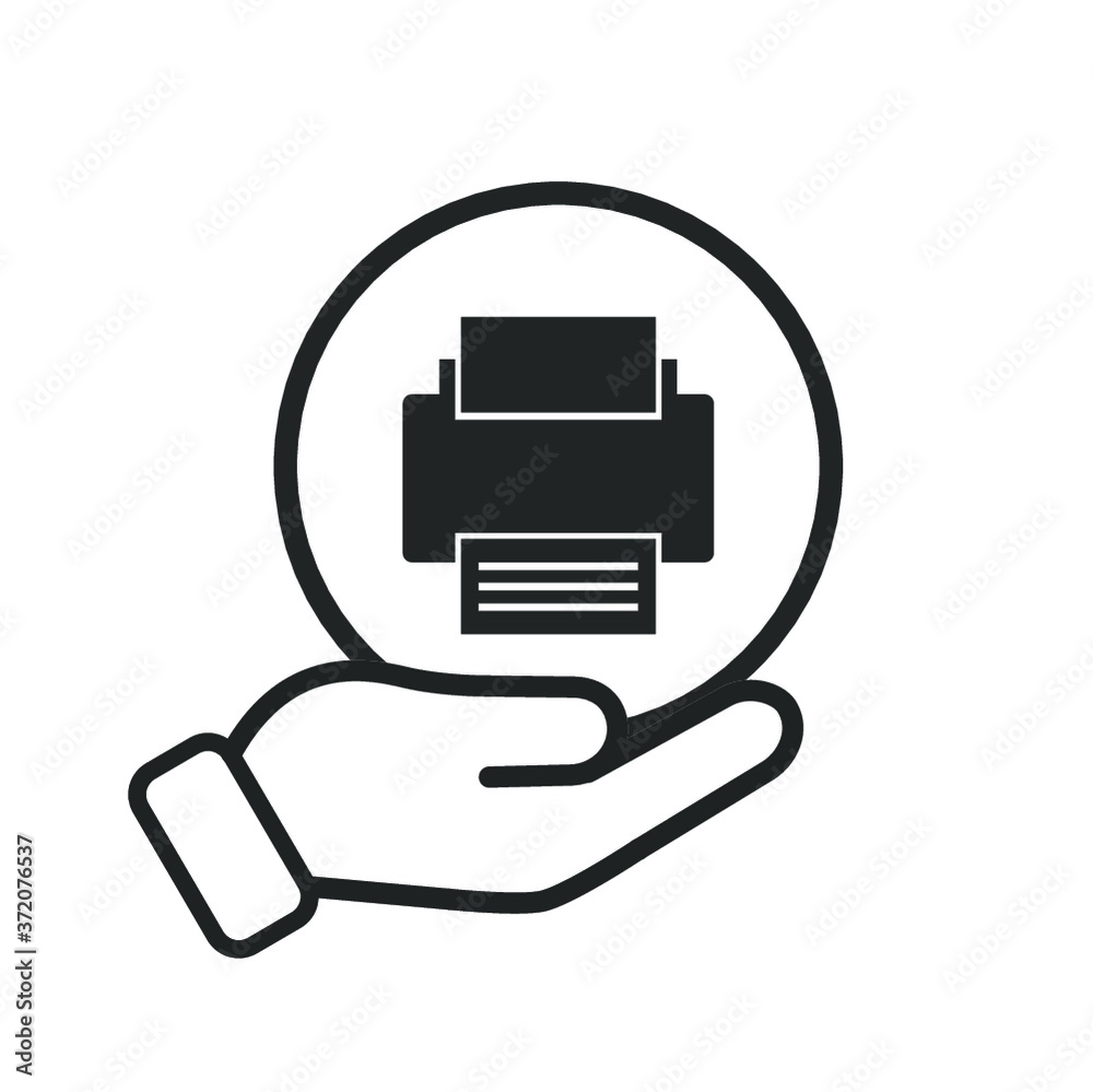 printer icon in hand. Vector illustration
printer icon in hand. Vector illustration