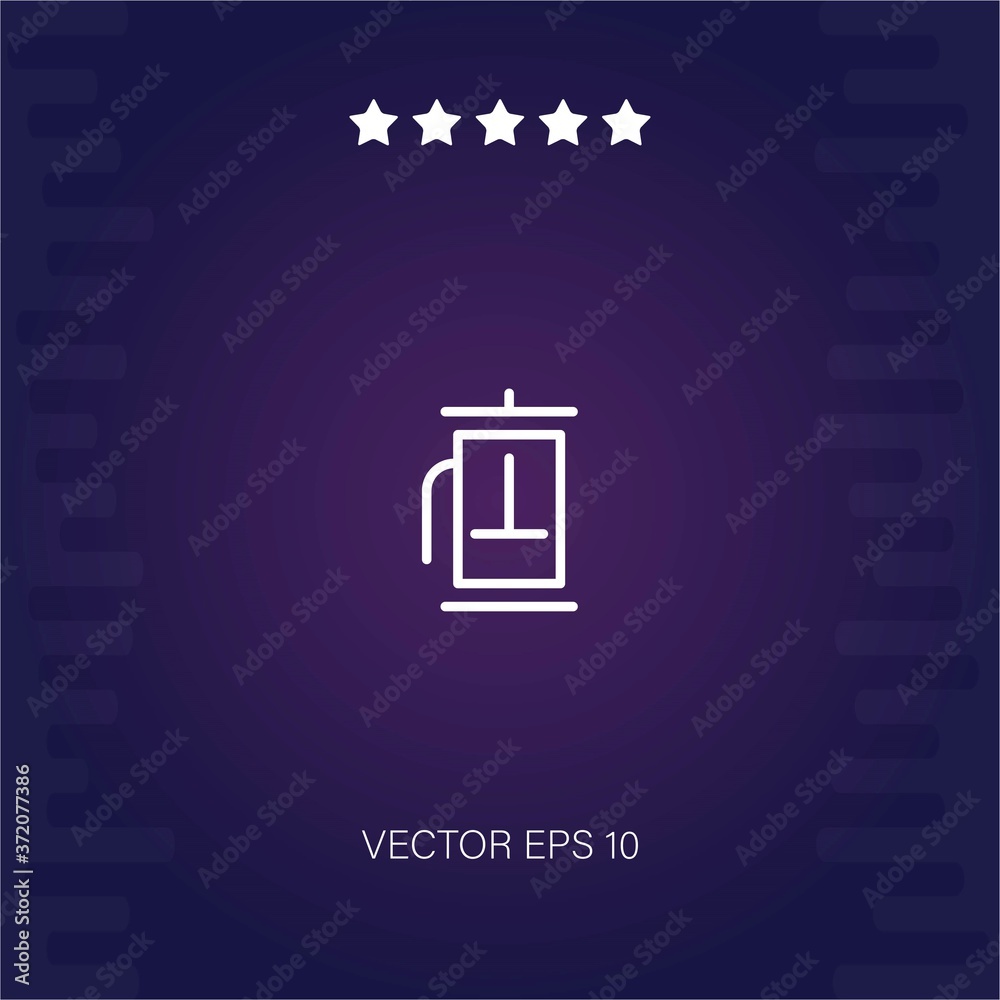 french press coffee vector icon modern illustration french press coffee vector icon modern illustration