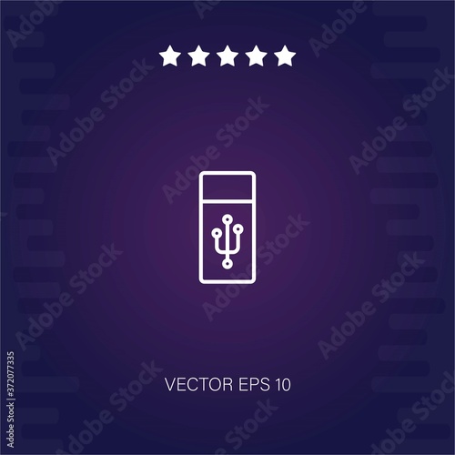 flash drive vector icon modern illustration