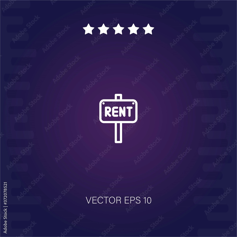 rent vector icon modern illustration rent vector icon modern illustration