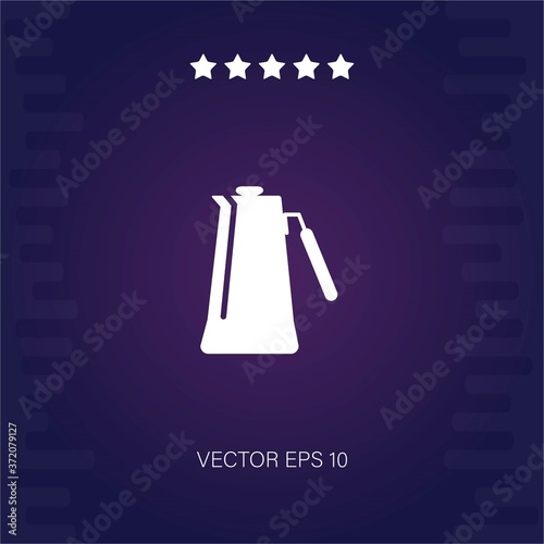 tall jar for coffee or tea vector icon modern illustration