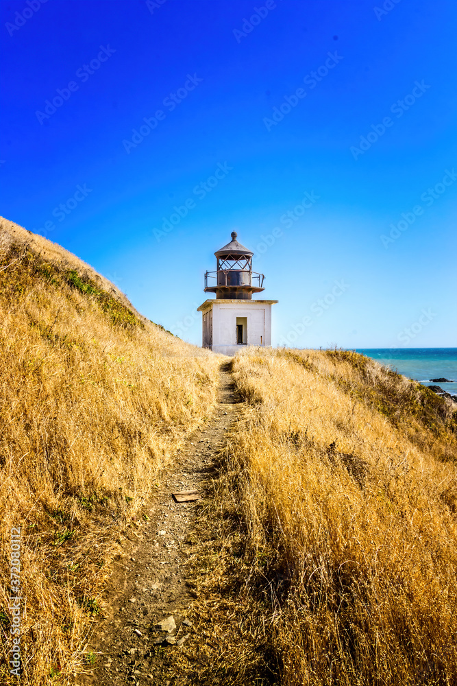The abandoned Punta Gorda Lighthouse on the Lost Coast, California USA
