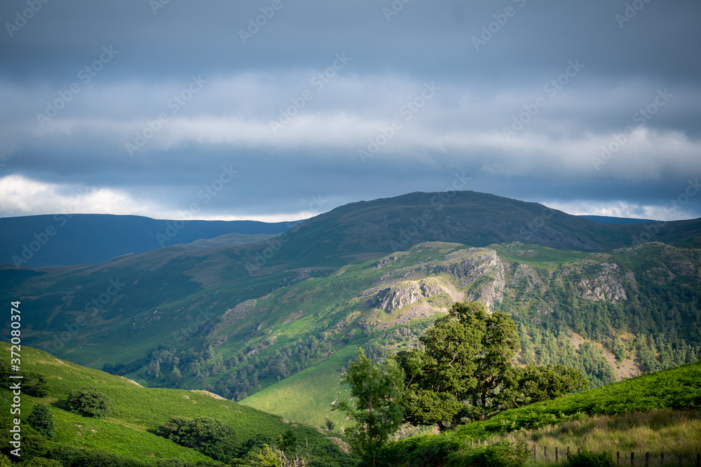 mountain landscape with clouds