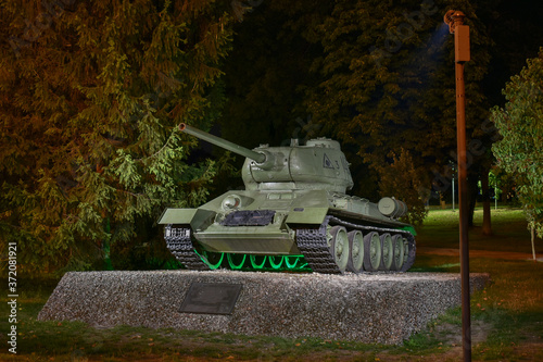 Tank monument in Czarków city