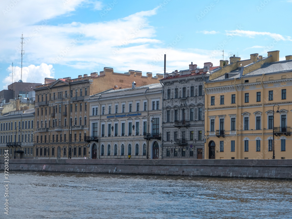 Embankment of the Neva River in St. Petersburg