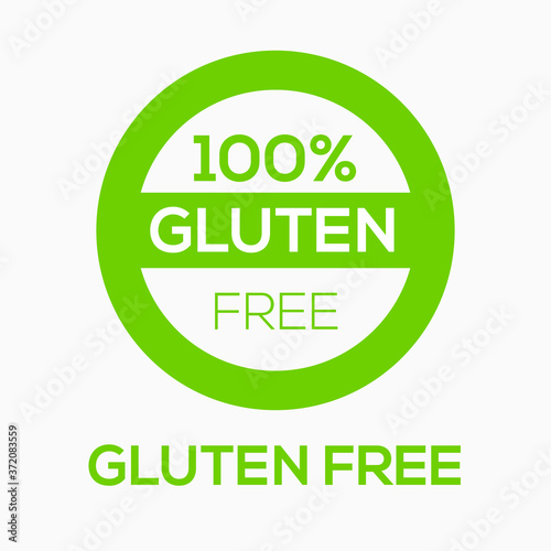 (Gluten free) label sign, vector illustration.	