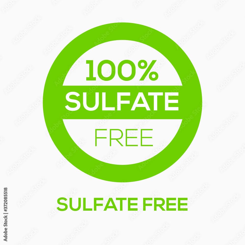 (Sulfate free) label sign, vector illustration.	
