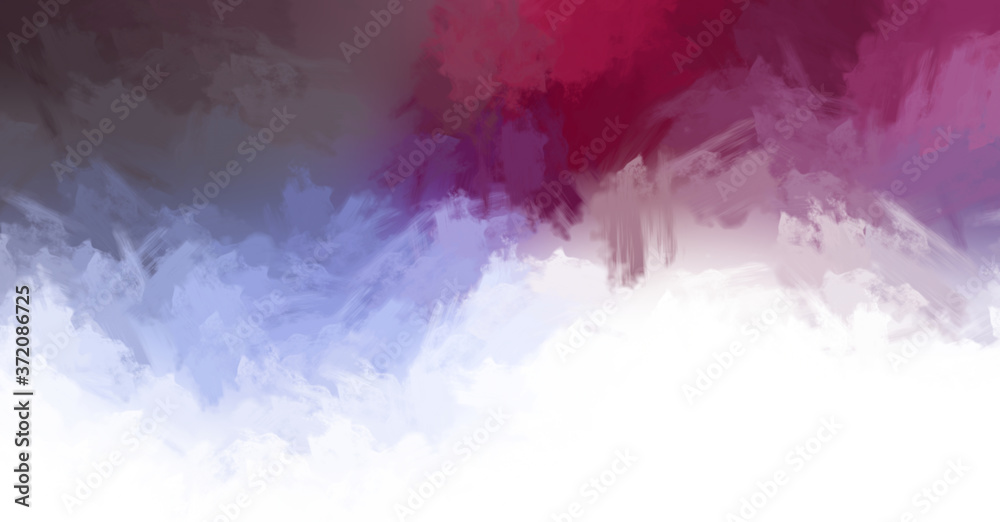 Obraz premium 2D illustration of colorful brush strokes. Decorative texture painting. Vibrant paint pattern backdrop.