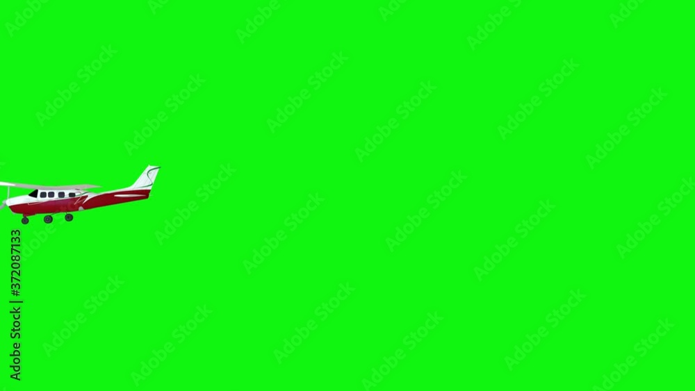 Old propeller plane flies from the right side of the screen to the left. Green screen footage Old propeller plane flies from the right side of the screen to the left. Green screen footage