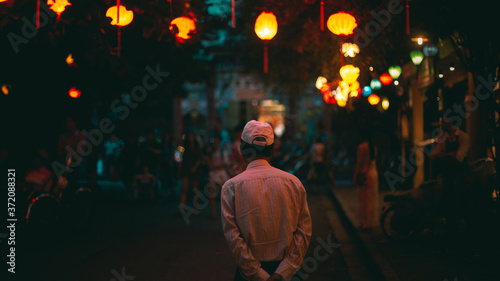 Man Oriental Night Street
