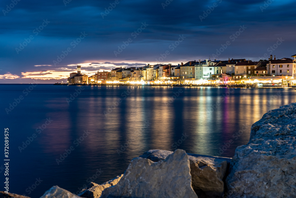 Obraz premium Piran in the evening