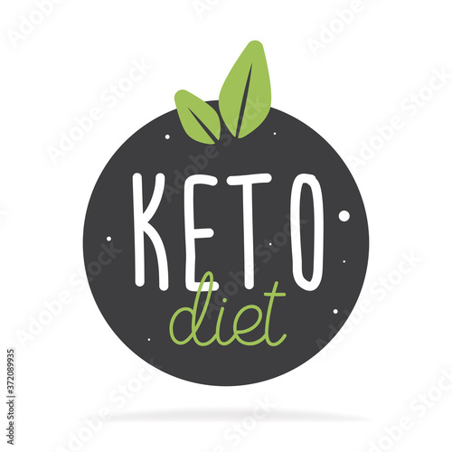 Keto Diet. Vector badge, mark, symbol illustration on white background.