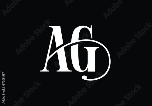 Initial Monogram Letter A G Logo Design Vector Template. Graphic Alphabet Symbol for Corporate Business Identity