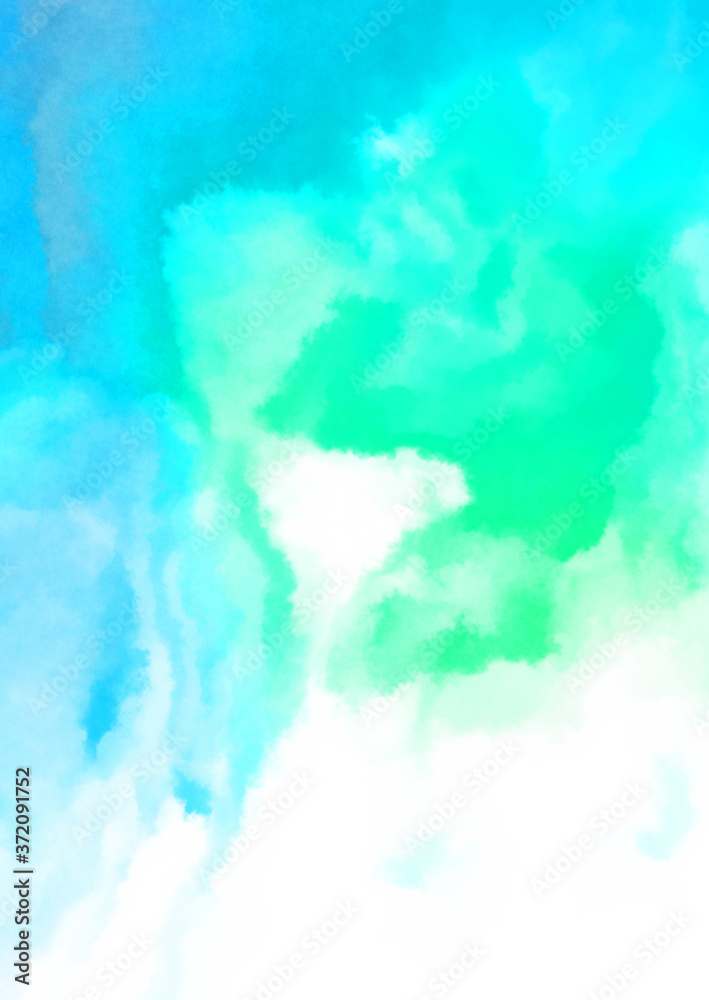 Obraz premium Abstract colorful watercolor on white background. Digital art painting.