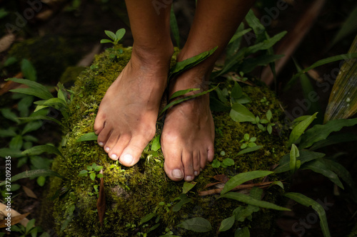 Canvas Print jungle forest feet