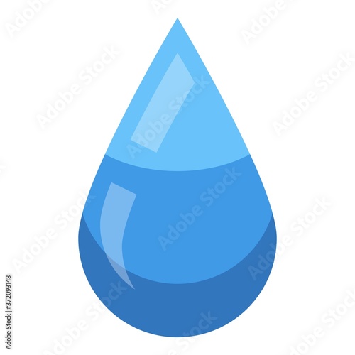 Water drop dry cleaning icon. Isometric of water drop dry cleaning vector icon for web design isolated on white background