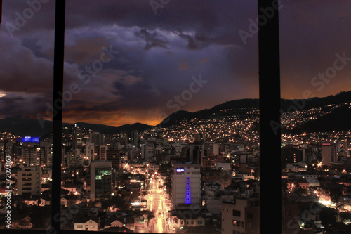 Photo taken in the Andes mountains . In the highest capital of the world, the city of Quito Ecuador.