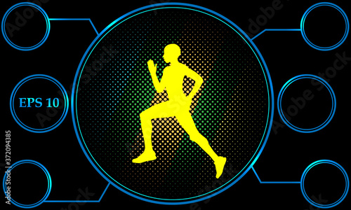 Sport diagram for runers, web count calories.