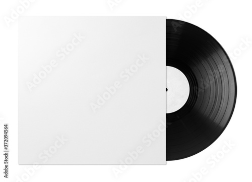 Bilde på lerret white vinyl disc cover with vinyl