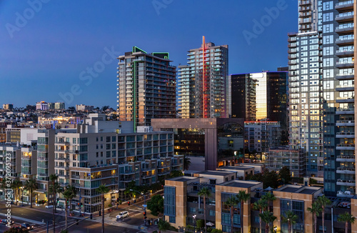 Downtown San Diego, California at Dusk