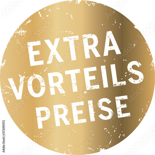 goldener Button Extra Vorteilspreise zerkratzt