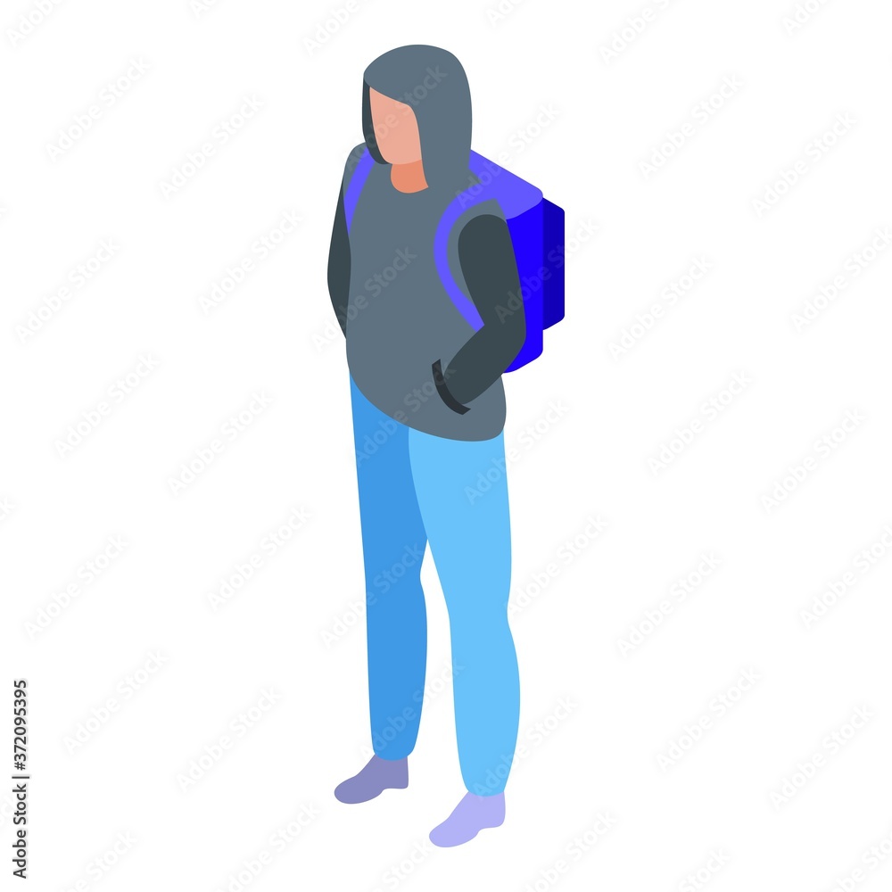 Teen school problems icon. Isometric of teen school problems vector icon for web design isolated on white background Teen school problems icon. Isometric of teen school problems vector icon for web design isolated on white background