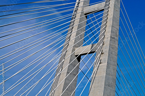 Cable-stayed bridge detail, Rio de Janeiro