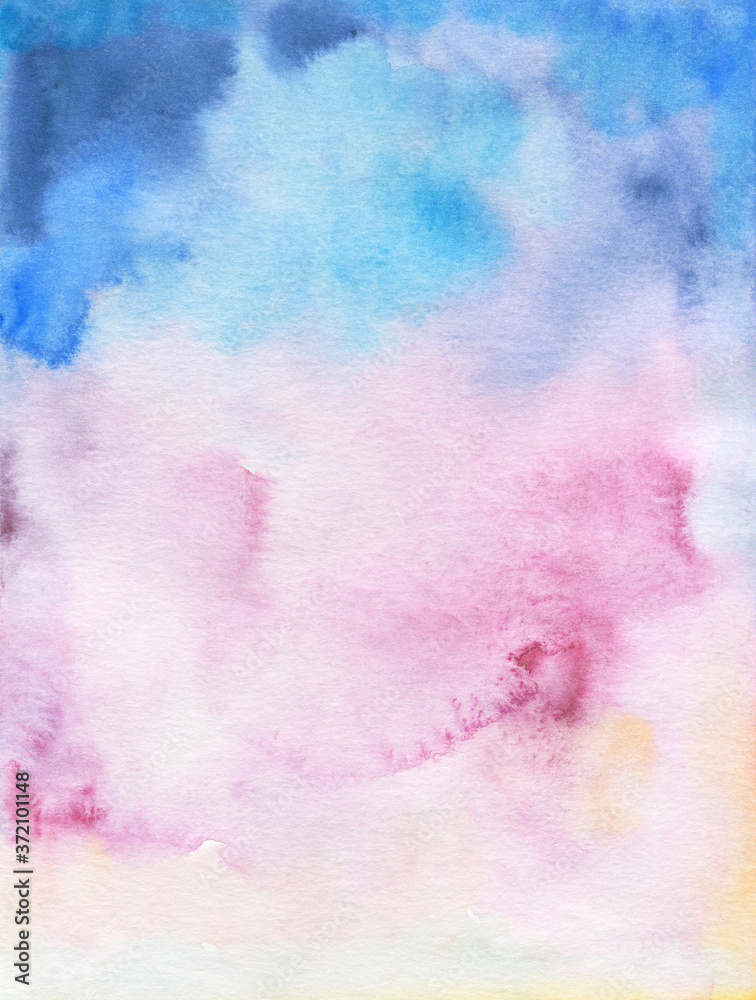 Watercolor abstract background,pink and blue hand-painted texture, watercolor stains. Design for backgrounds, wallpapers, covers and packaging. Watercolor abstract background,pink and blue hand-painted texture, watercolor stains. Design for backgrounds, wallpapers, covers and packaging.