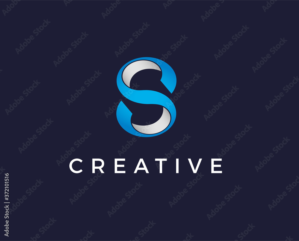 minimal letter s logo template - vector illustration