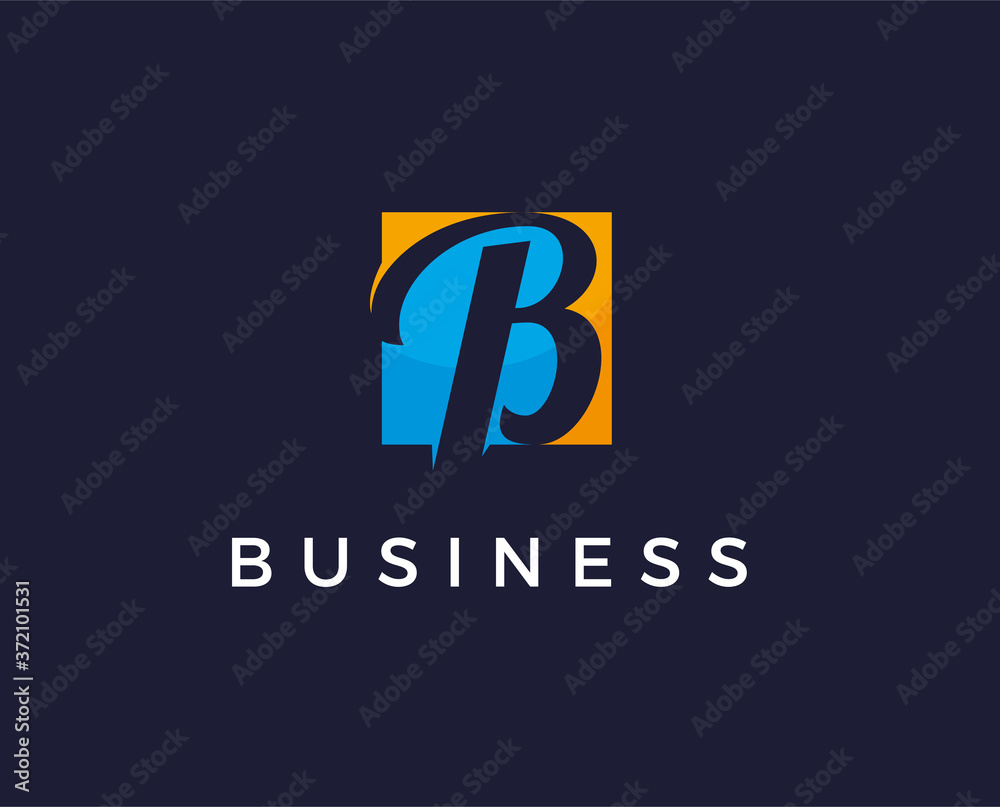 Fototapeta premium minimal letter b logo template - vector illustration