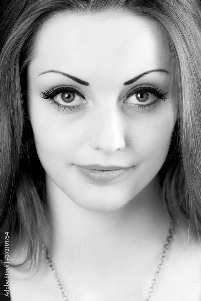 Fototapeta premium Close up portrait of young woman