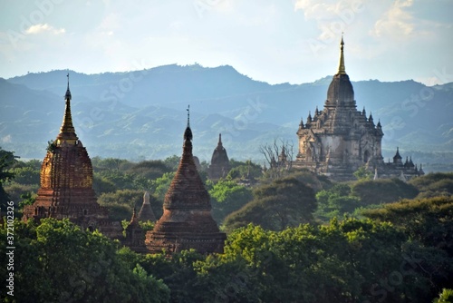View of some pagodas in Bagan