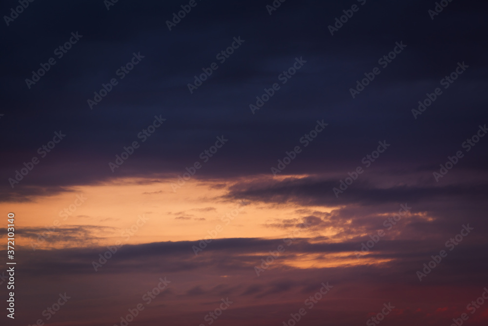 Fototapeta premium dark sunset with cloudy sky