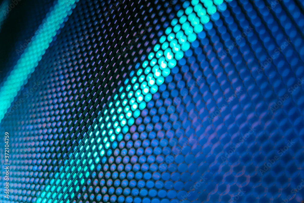 Fototapeta premium CloseUp LED blurred screen. LED soft focus background. abstract background ideal for design.