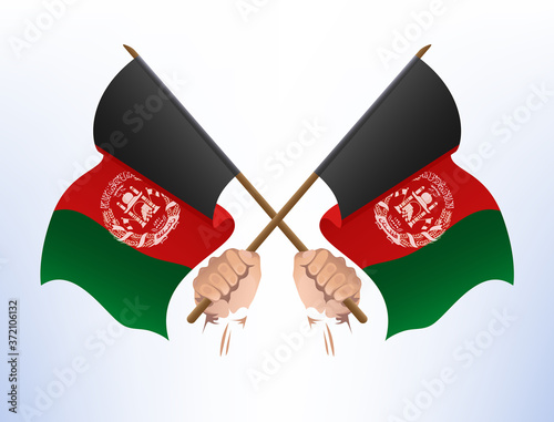 Flags flew across the country of Afghanistan