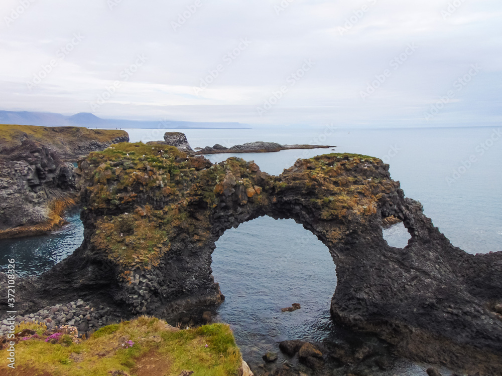 Sea cliffs of Snaefellsnes peninsula, Iceland landmark