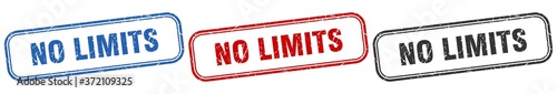 no limits square isolated sign set. no limits stamp
