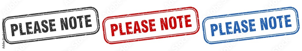 please note square isolated sign set. please note stamp please note square isolated sign set. please note stamp