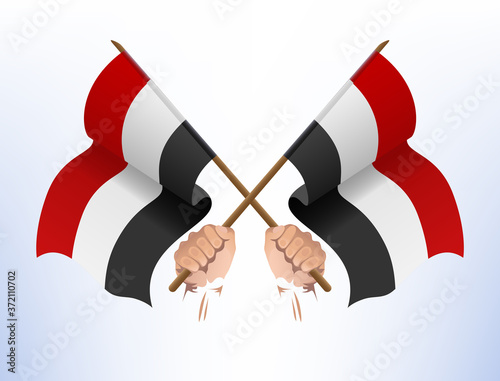 Flying flags cross from Yemen