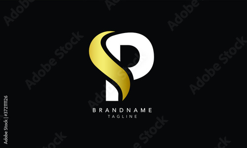 Alphabet letters Initials Monogram logo SP, PS, S and P photo